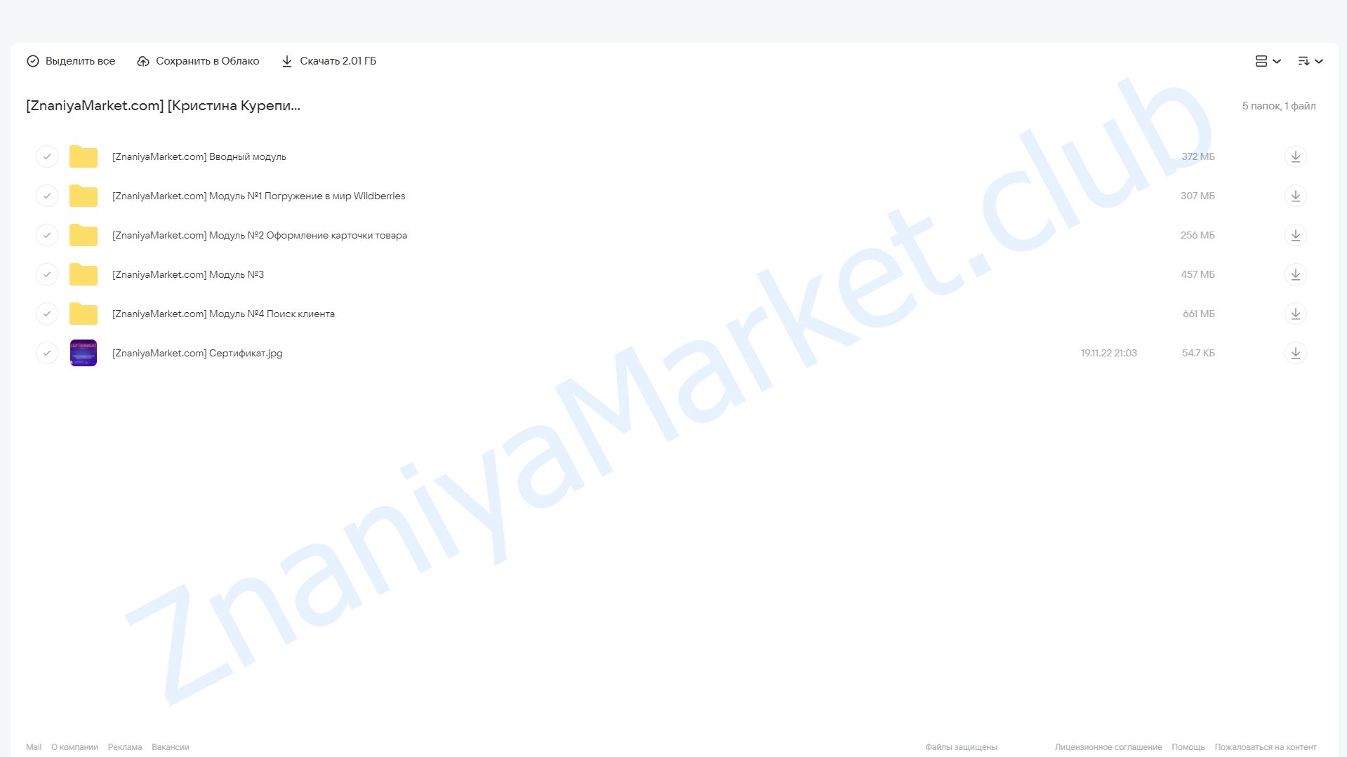 Специалист по созданию карточек на маркетплейсе. Тариф Старт (Кристина Курепина) облако mail, фото 2 из 2.