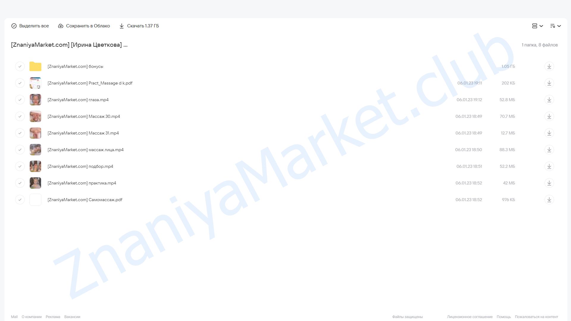 [Векторная косметология] Самомассаж лица. Тариф Профи (Ирина Цветкова) облако mail, фото 2 из 2.