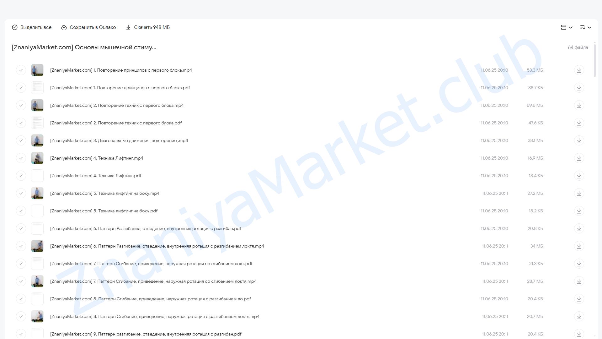 [Rehab Science] Основы мышечной стимуляции на основе концепции ПНФ. Блок 2 (Андрей Богатырев) облако mail, фото 2 из 2.