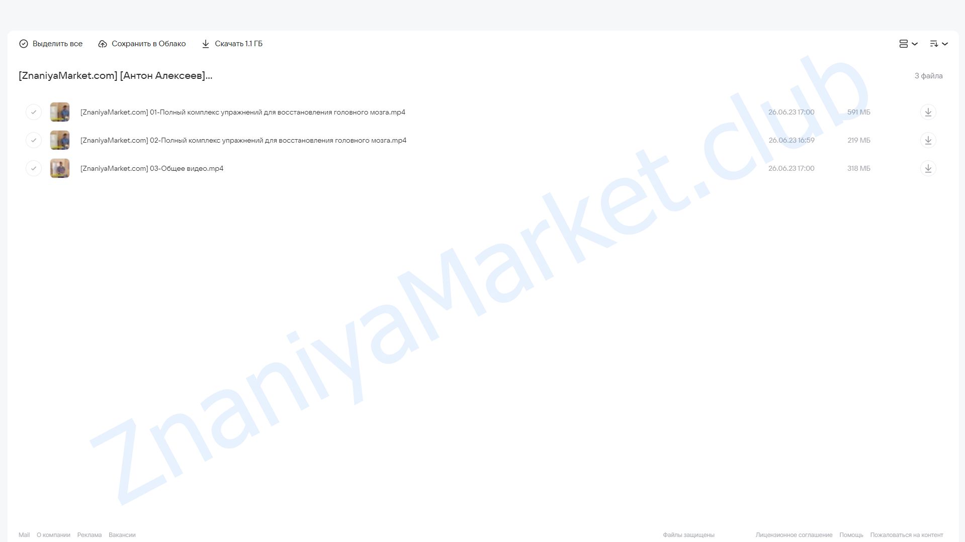 Полный комплекс упражнений для восстановления головного мозга (Антон Алексеев) облако mail, фото 2 из 2.