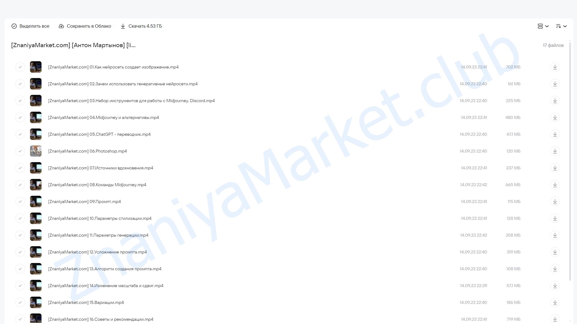 [liveclasses] Нейросети для генерации изображений (Антон Мартынов) облако mail, фото 2 из 2.