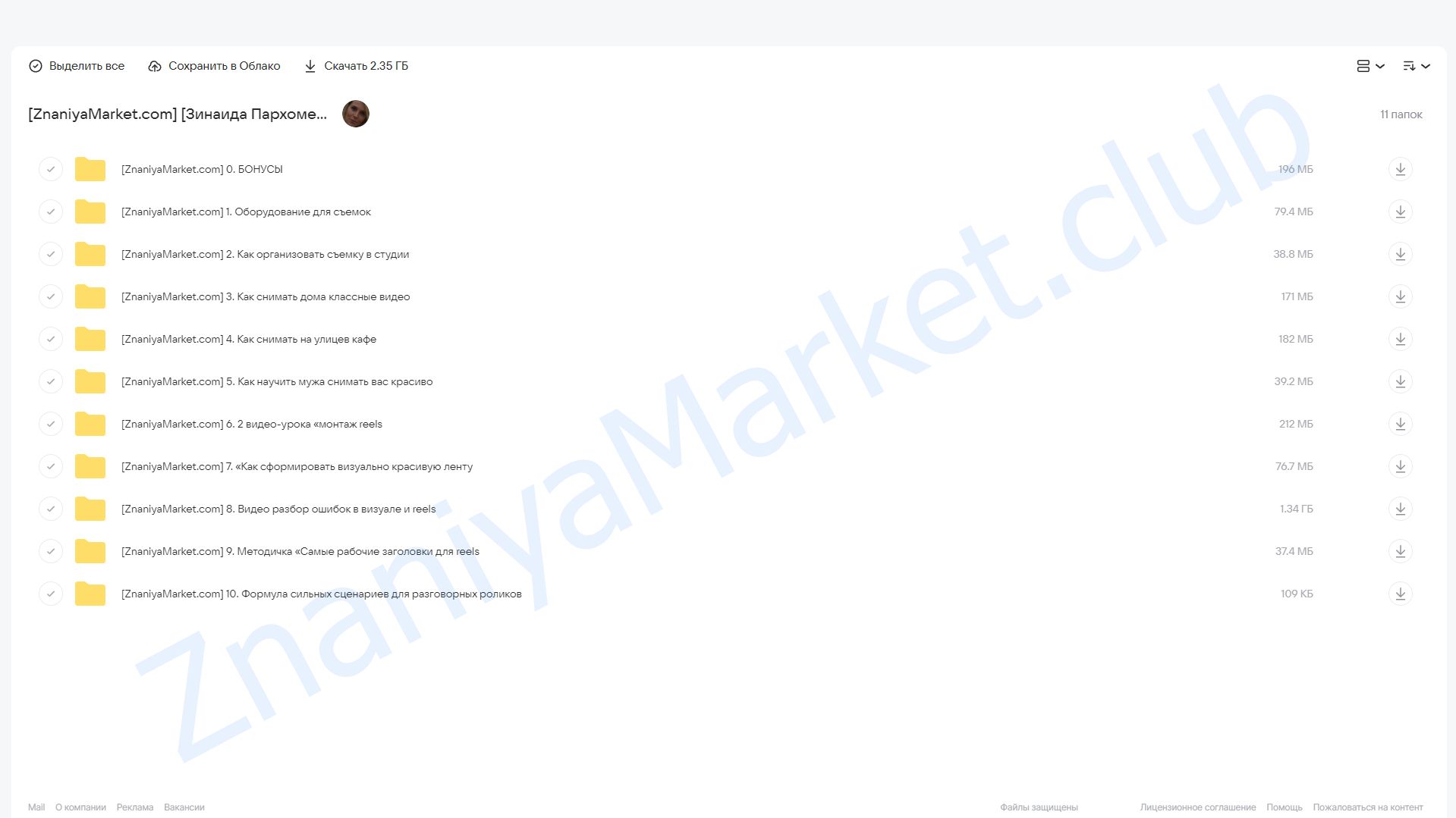 Как снять 160 reels за 2 часа (Зинаида Пархоменко) облако mail, фото 2 из 2.