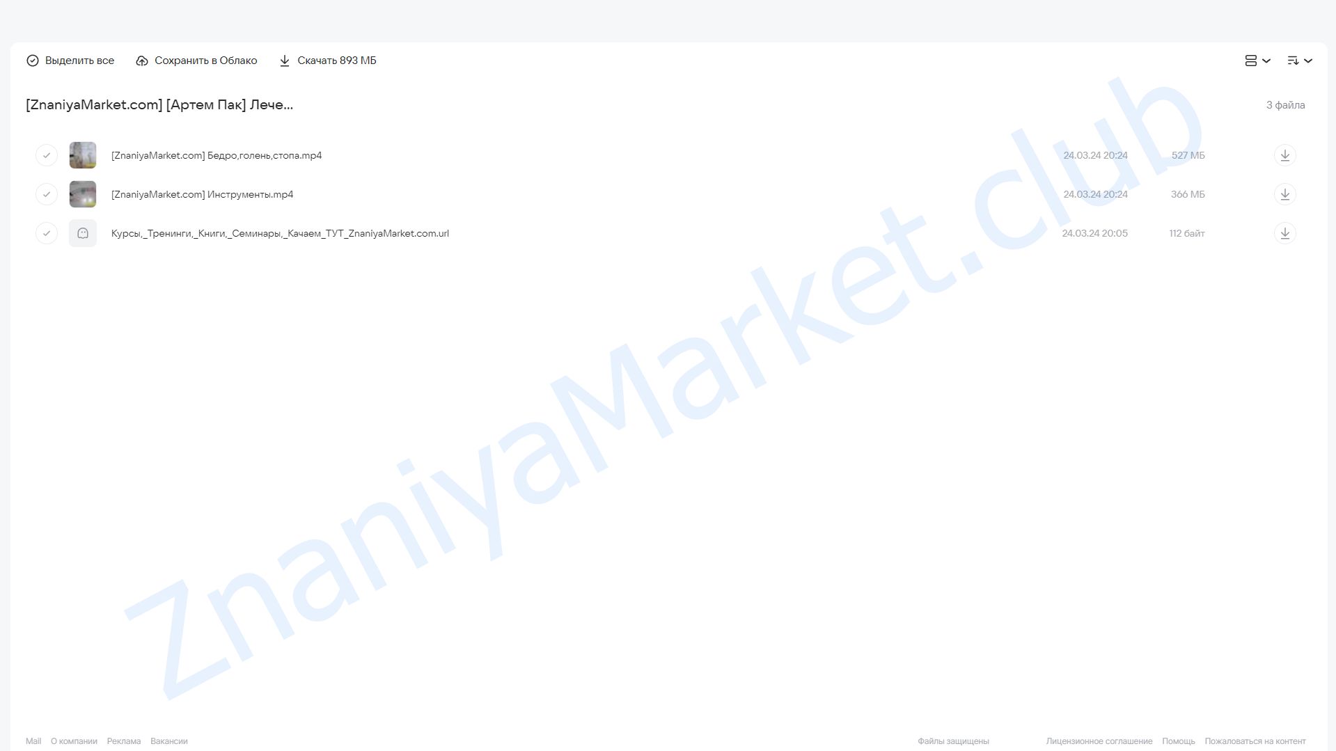 Лечебный массаж бедра голени стопы (Артем Пак) облако mail, фото 2 из 2.