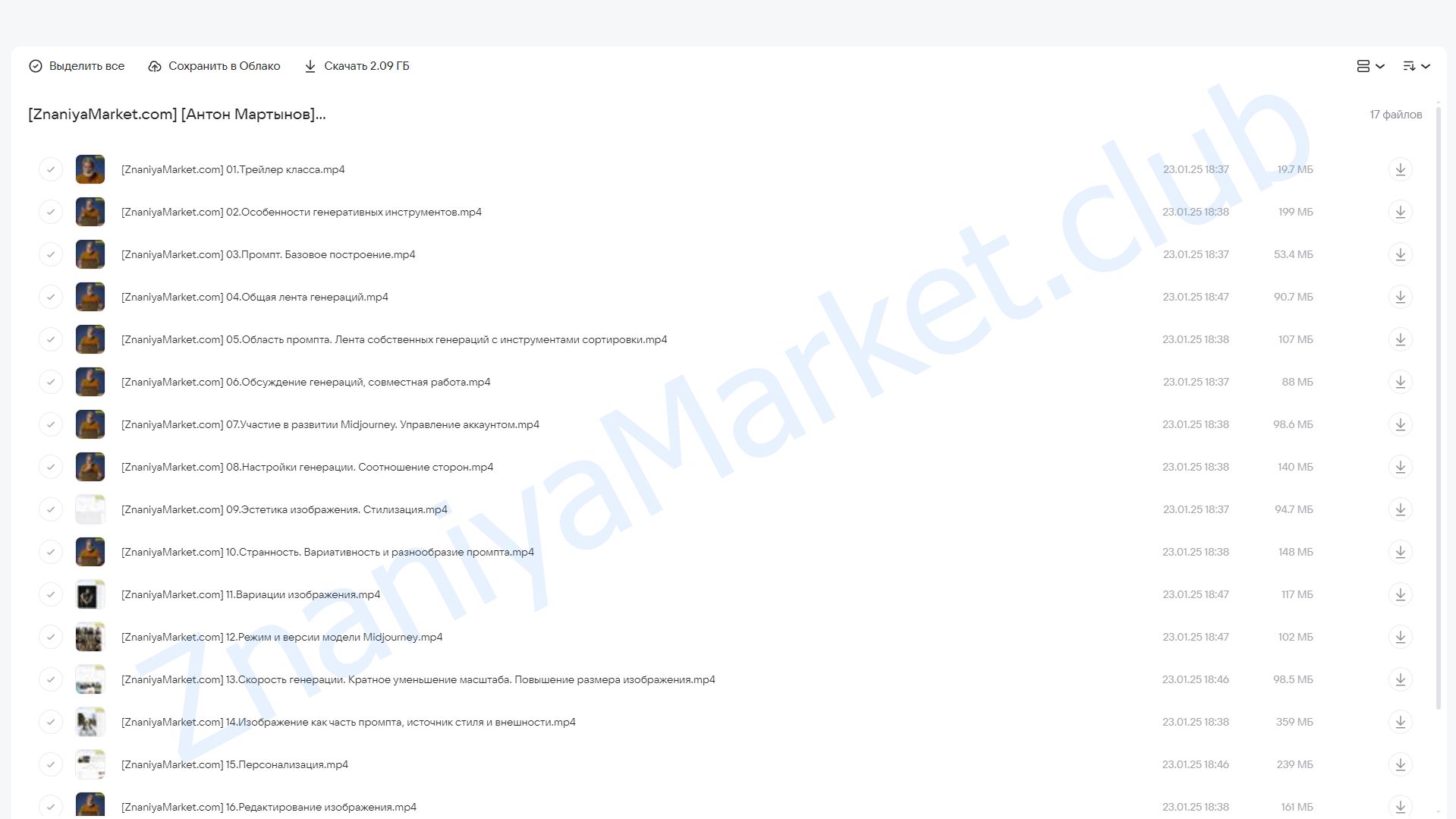 [liveclasses] Полное руководство по работе с Midjourney (Антон Мартынов) облако mail, фото 2 из 2.