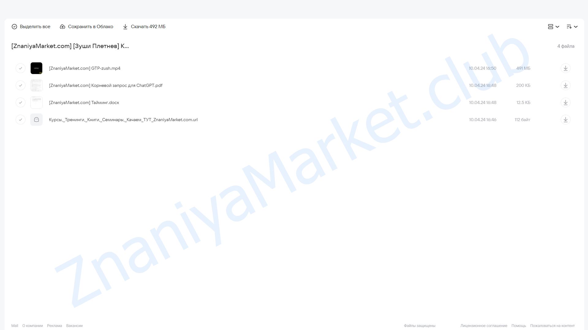 Как с помощью ChatGPT автоматизировать переписки и делать продажи 24/7 (Зуши Плетнев) облако mail, фото 2 из 2.