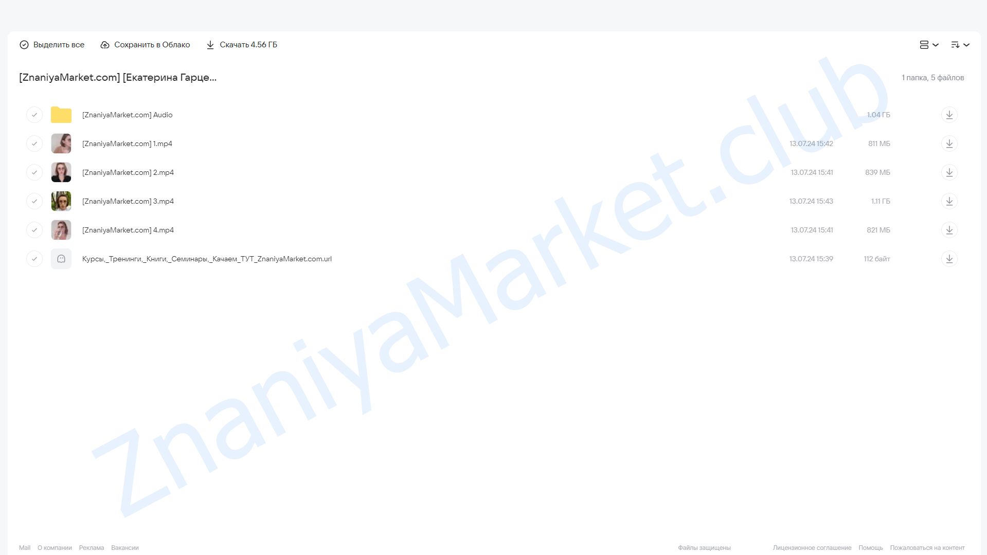 Высоковибрационный интенсив: СОтворение тела (Екатерина Гарцева) облако mail, фото 2 из 2.