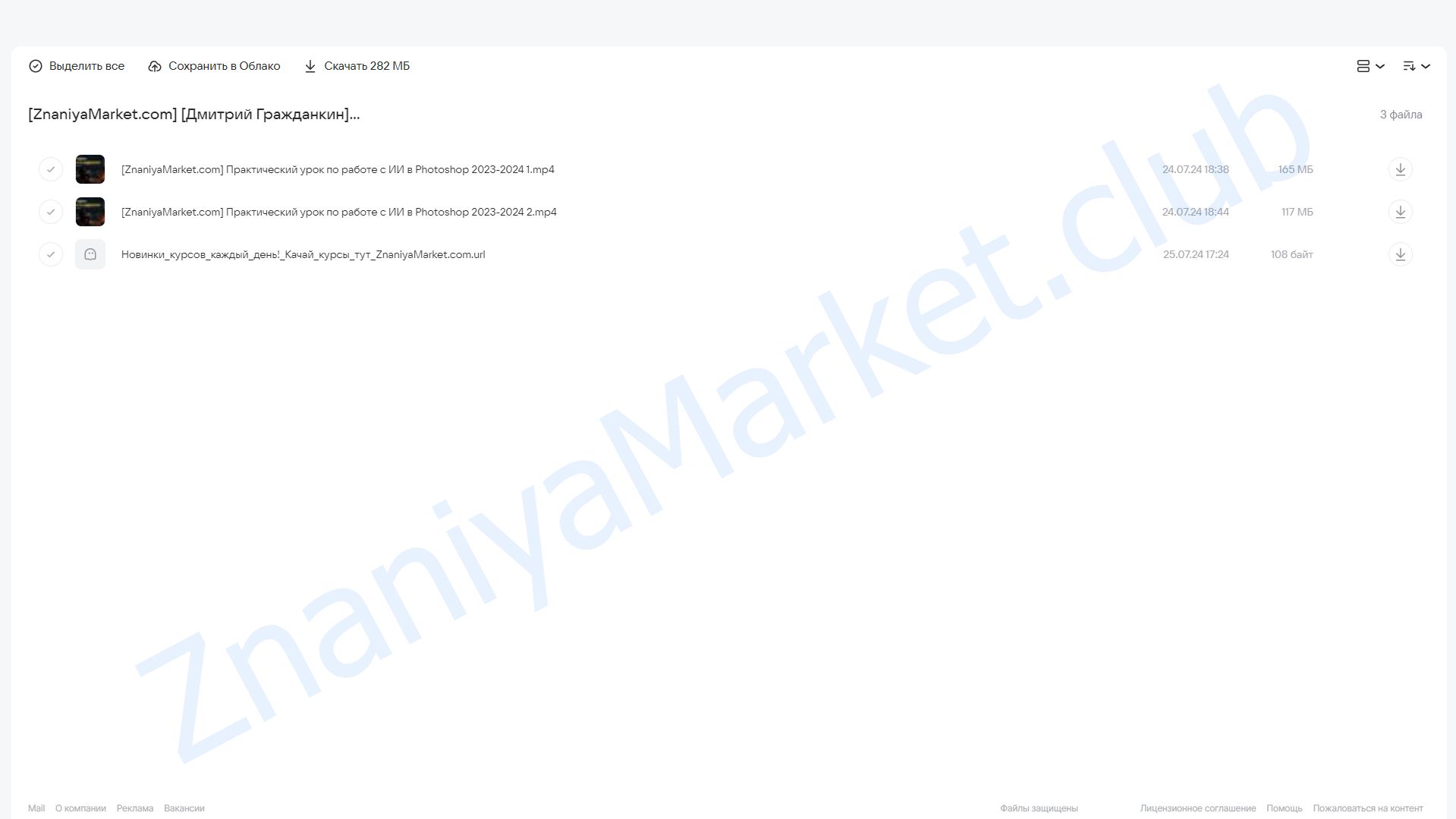 Практический урок по работе с ИИ в Photoshop 2023-2024 (Дмитрий Гражданкин) облако mail, фото 2 из 2.