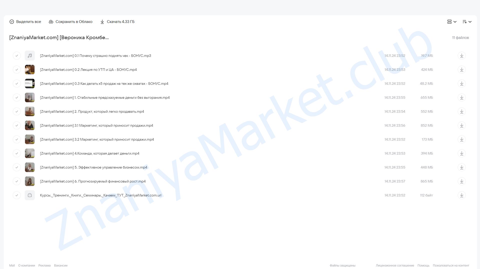 Думай, как миллионеры. Тариф Делаю Сам (Вероника Кромбергер) облако mail, фото 2 из 2.