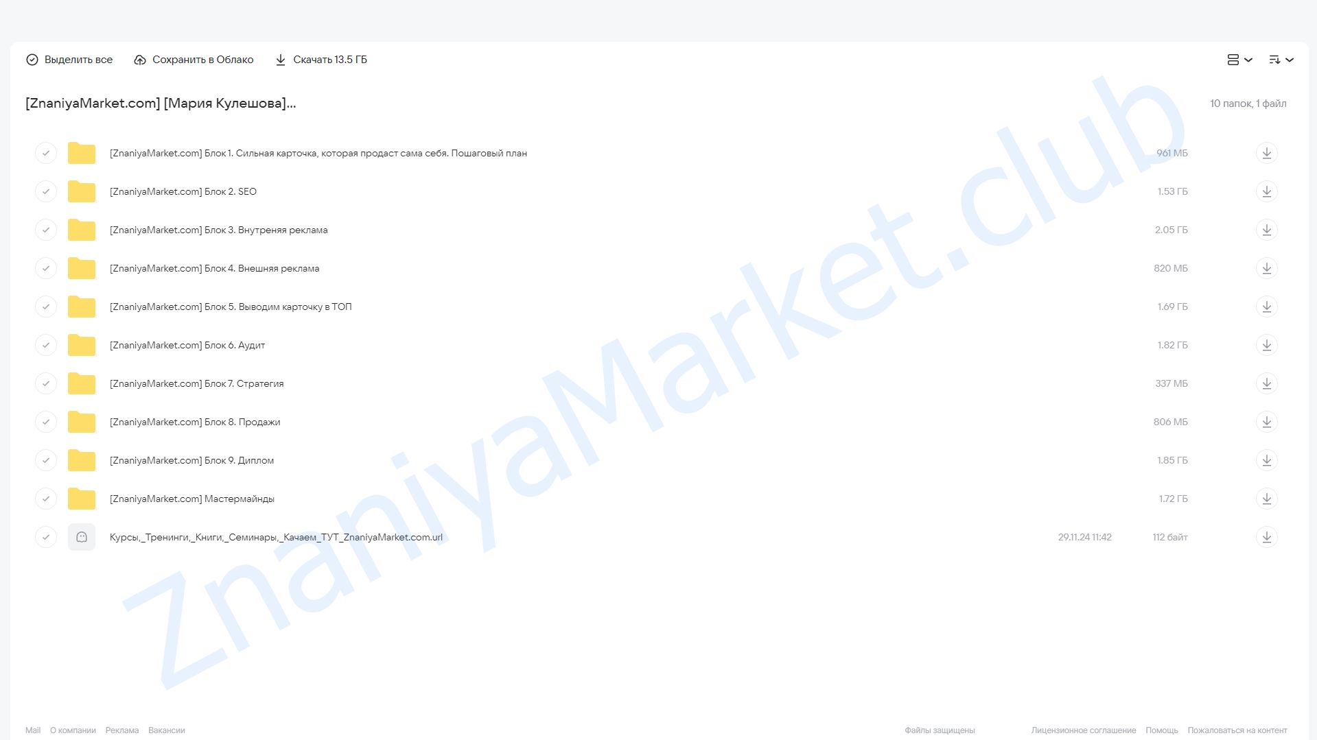[Marketplace Step] Маркетинг на маркетплейсах 6.0. Тариф с Куратором (Мария Кулешова) облако mail, фото 2 из 2.