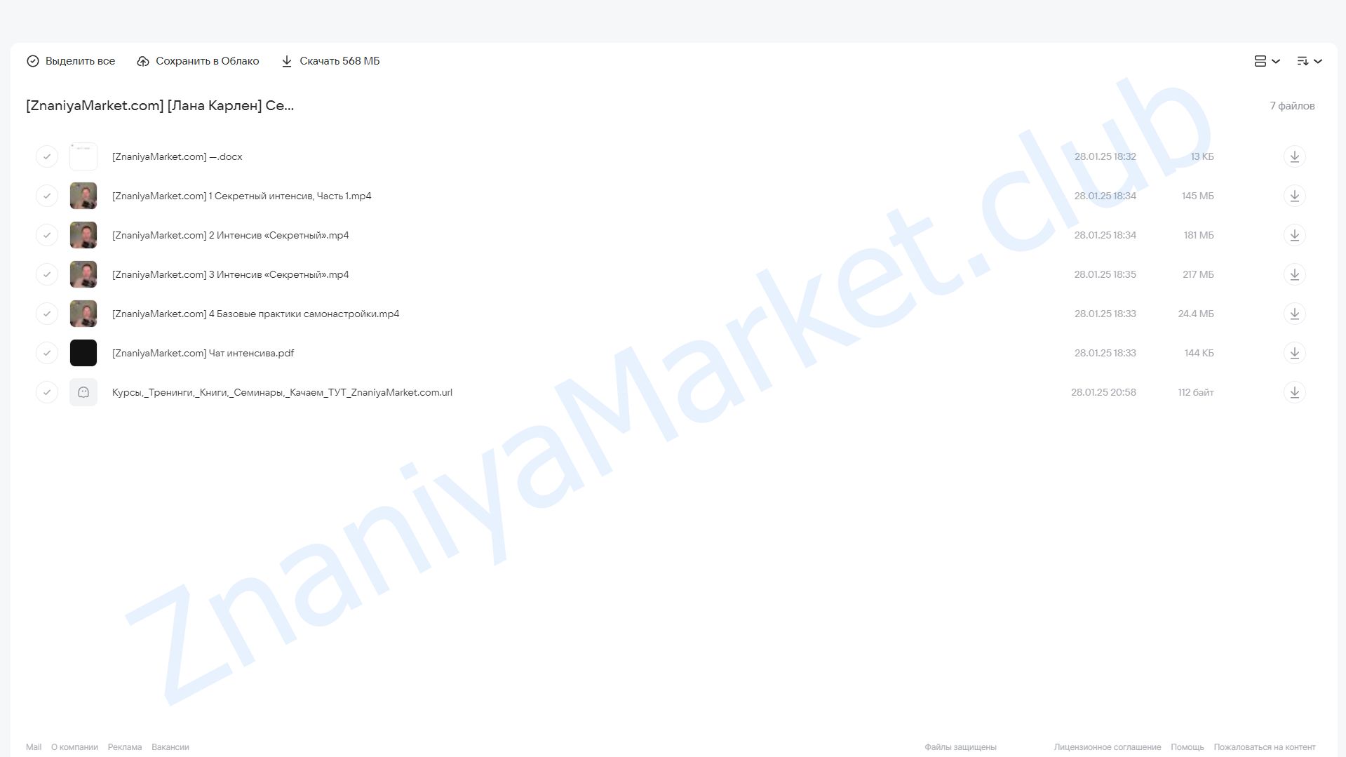 Секретный интенсив. Часть 1 (Лана Карлен) облако mail, фото 2 из 2.