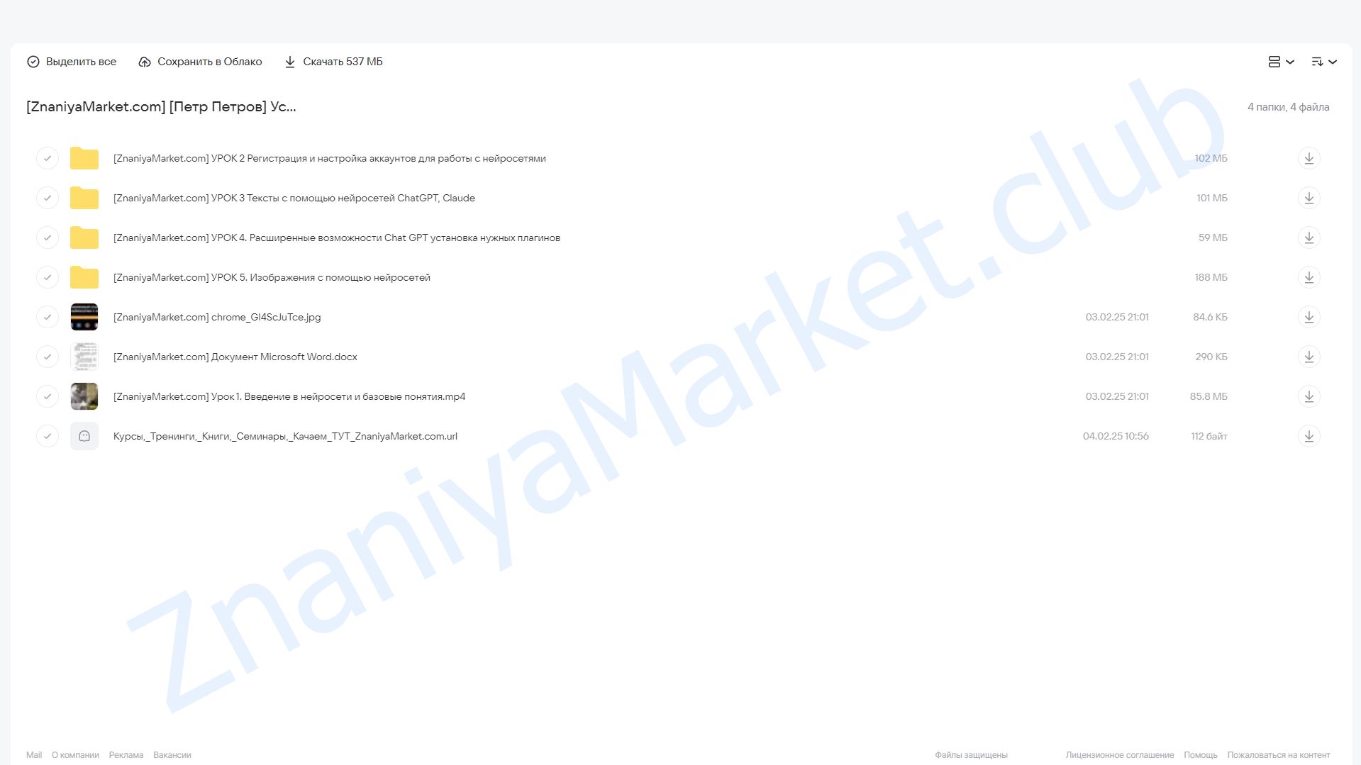 Ускоренный курс по нейросетям с нуля, готовый комплект уроков для новичков (Петр Петров) облако mail, фото 2 из 2.