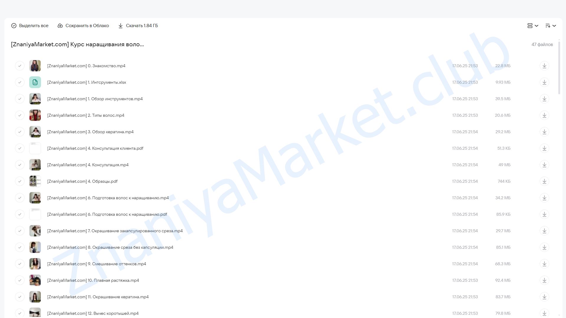 Курс наращивания волос (Виктория Шаповалова) облако mail, фото 2 из 2.