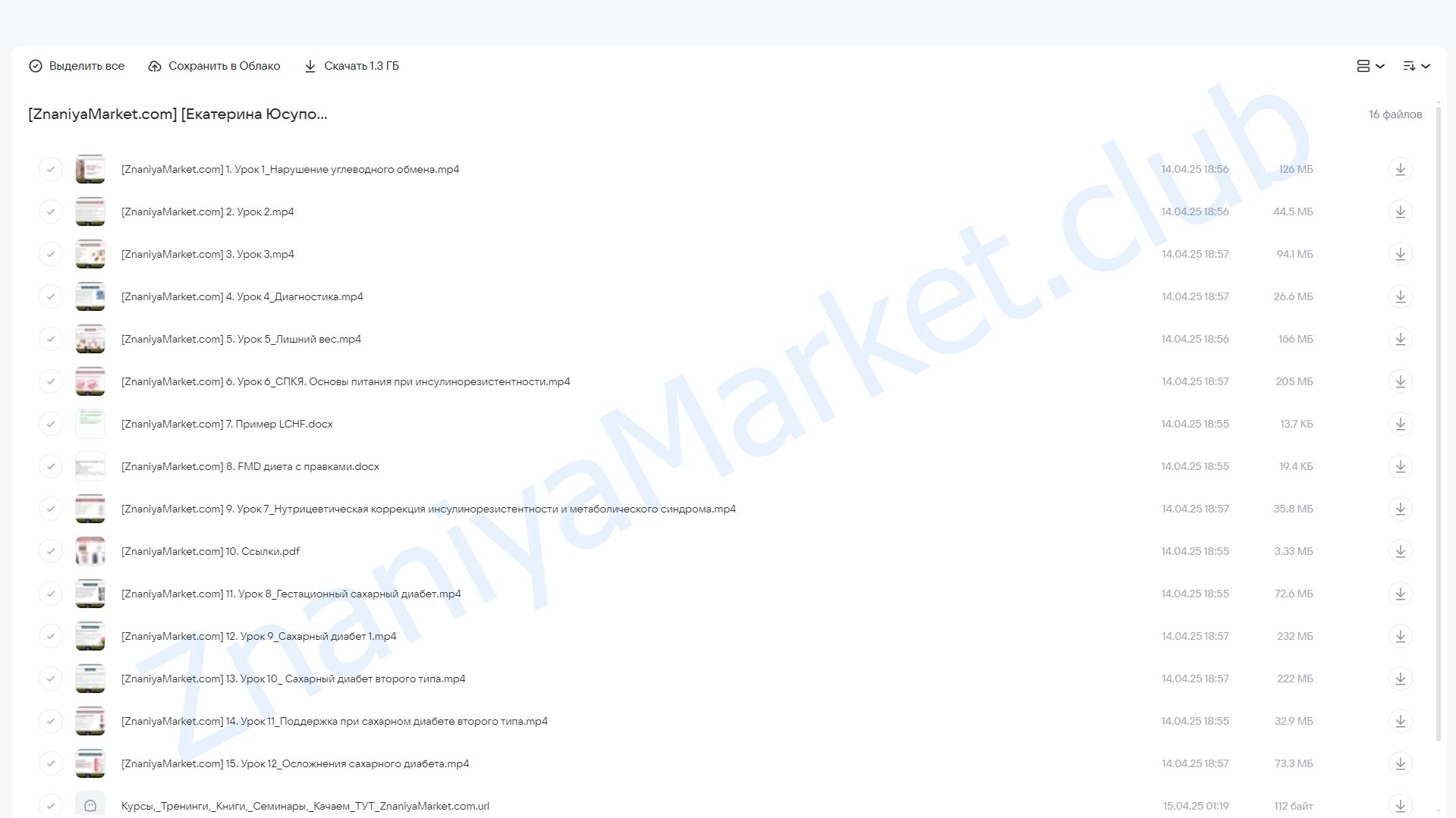 Инсулинорезистентность и диабет. Тариф Я сам (Екатерина Юсупова) облако mail, фото 2 из 2.