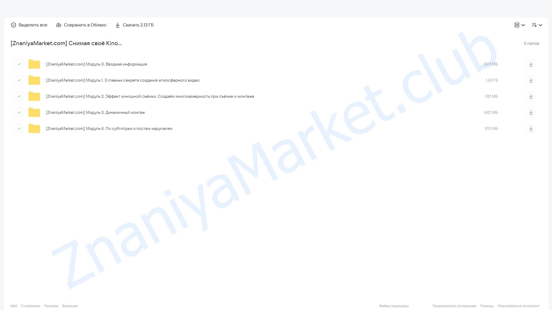 Снимая своё KINO. Тариф Pro (Зоя Колесникова) облако mail, фото 2 из 2.