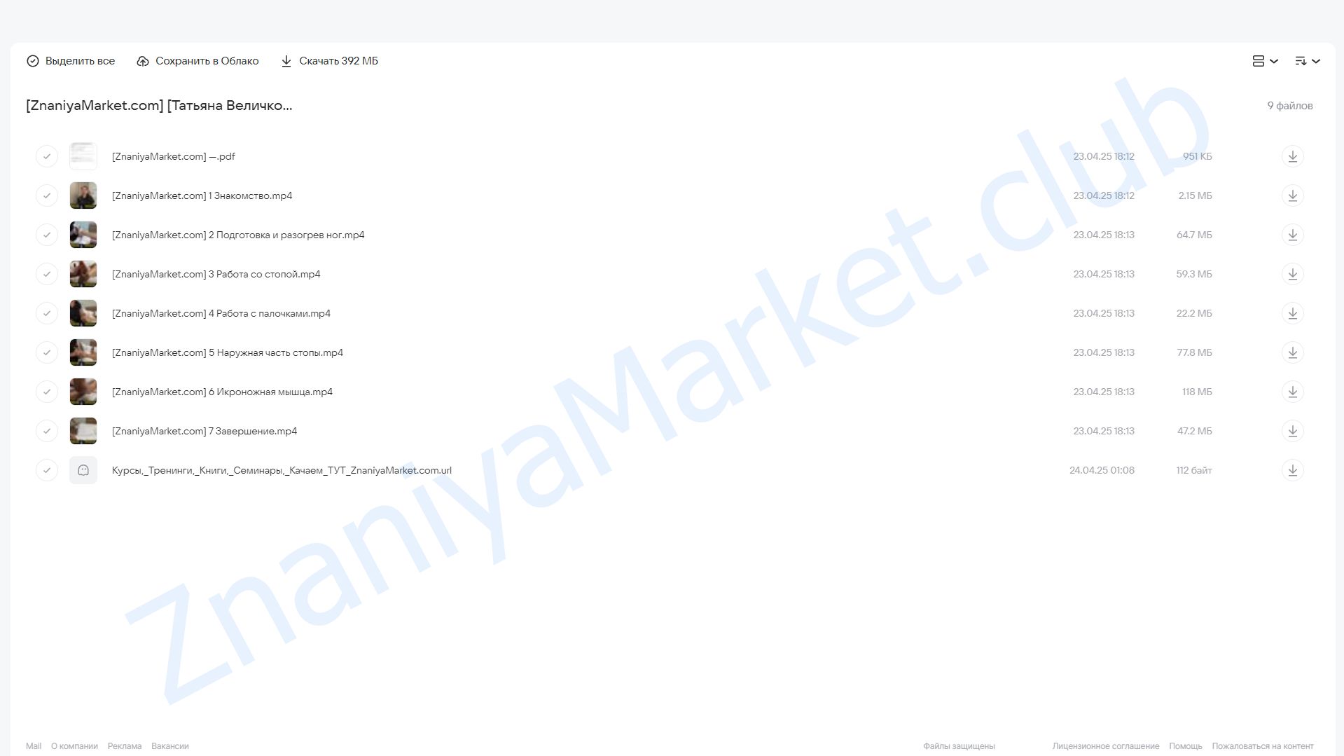 [stepik] Тайский Фут массаж (Татьяна Величко) облако mail, фото 2 из 2.