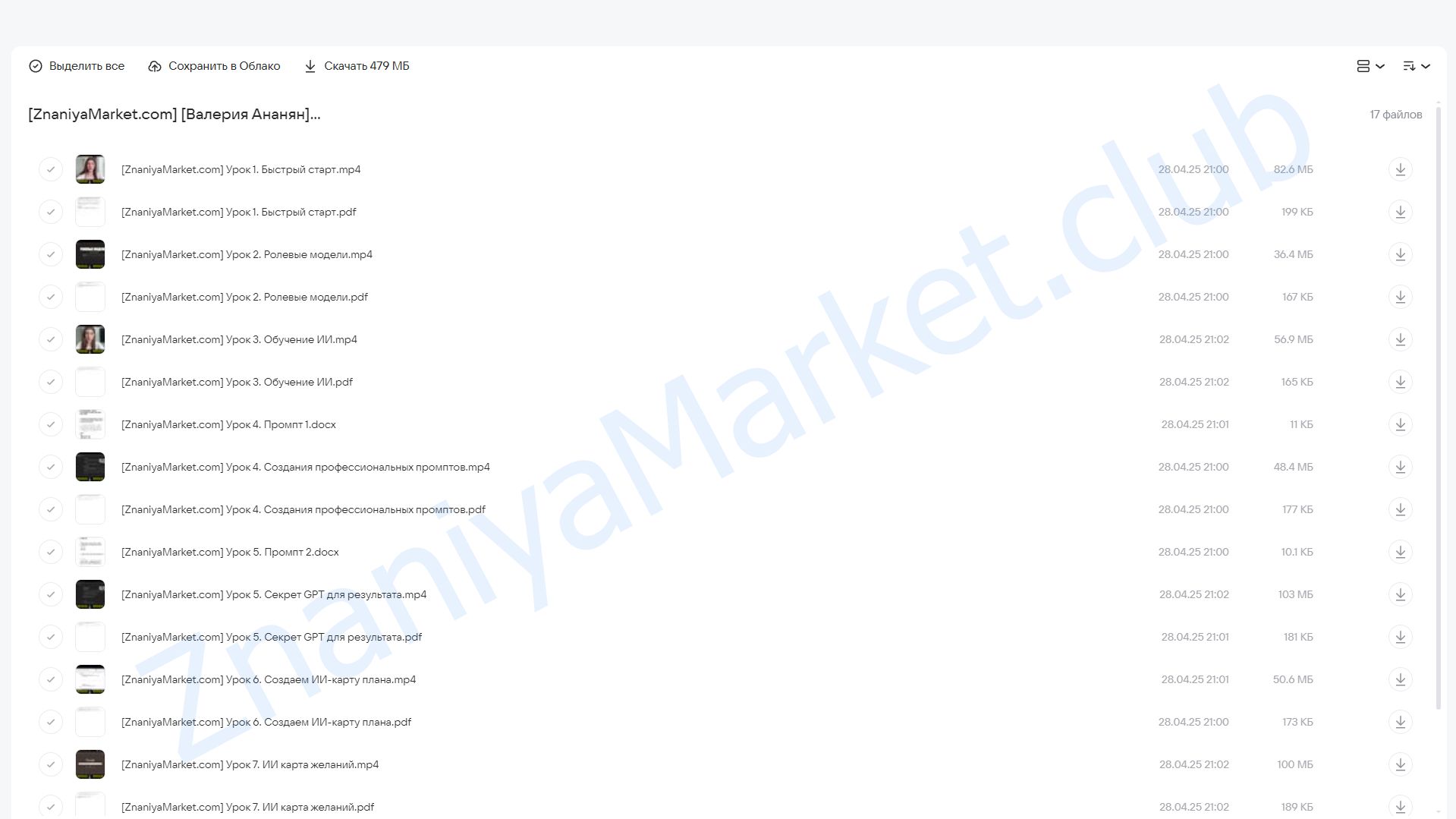 Интенсив AI 2025 (Валерия Ананян) облако mail, фото 2 из 2.