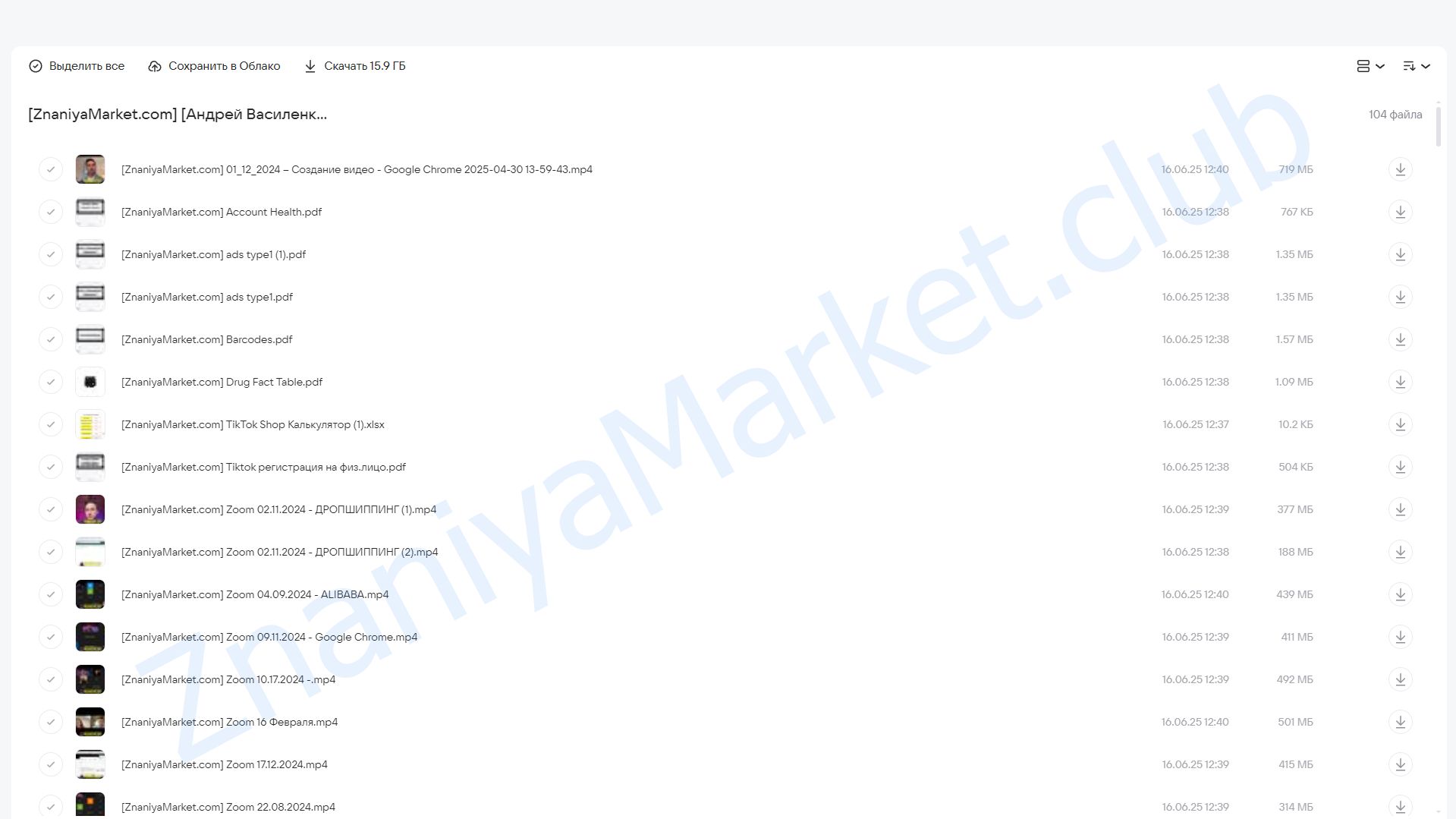 [Tiktokshop.school] Курс по запуску Tik tok shop в 2025. Тариф Стандарт (Андрей Василенко) облако mail, фото 2 из 2.