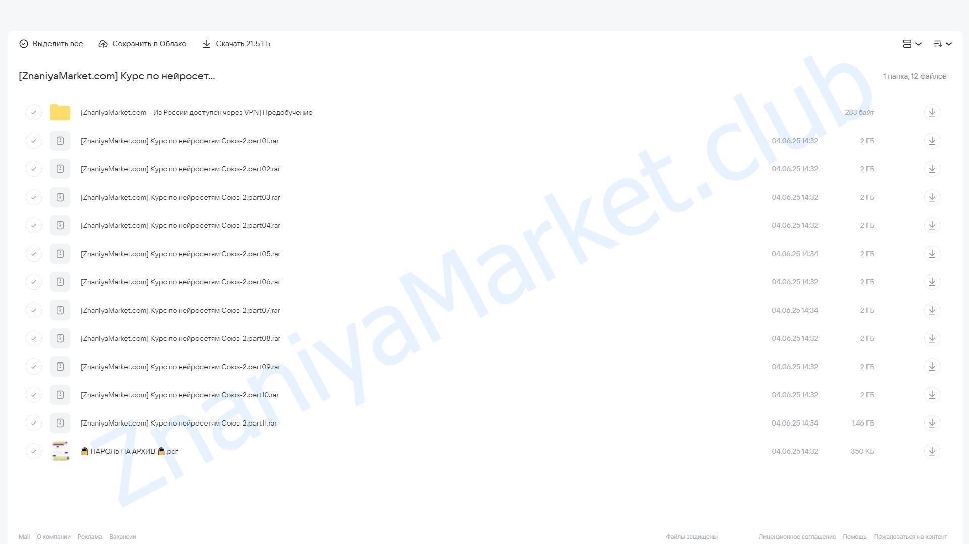 Практический курс по нейросетям Союз-2. Тариф Салют (Вадим Юмаев, Александр Жариков) облако mail, фото 2 из 2.