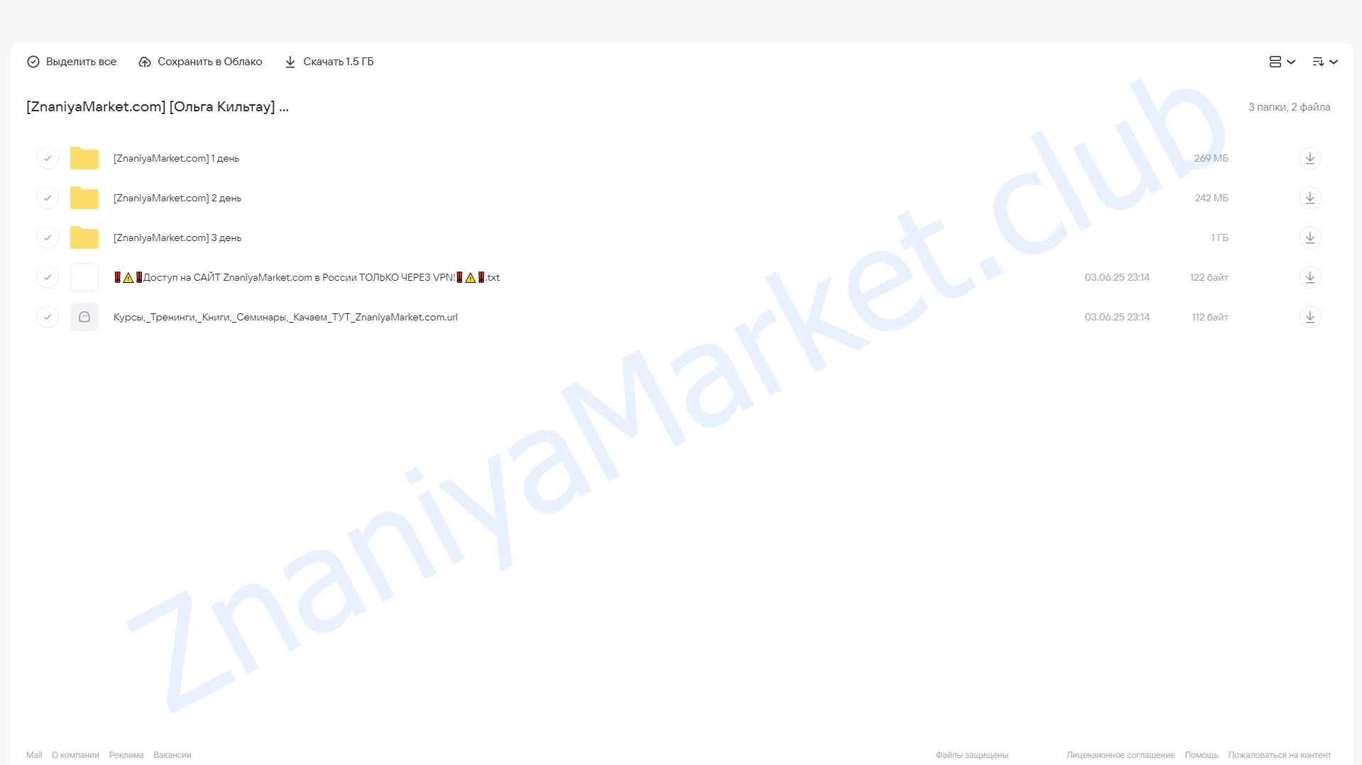 Валютный интенсив (Ольга Кильтау) облако mail, фото 2 из 2.