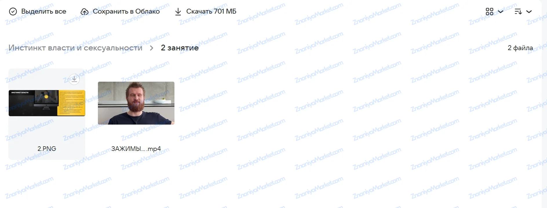 Реальные зажимы + Инстинкт власти и сексуальности (Александр Российский) файлы курса на Облако Mail скриншот 7