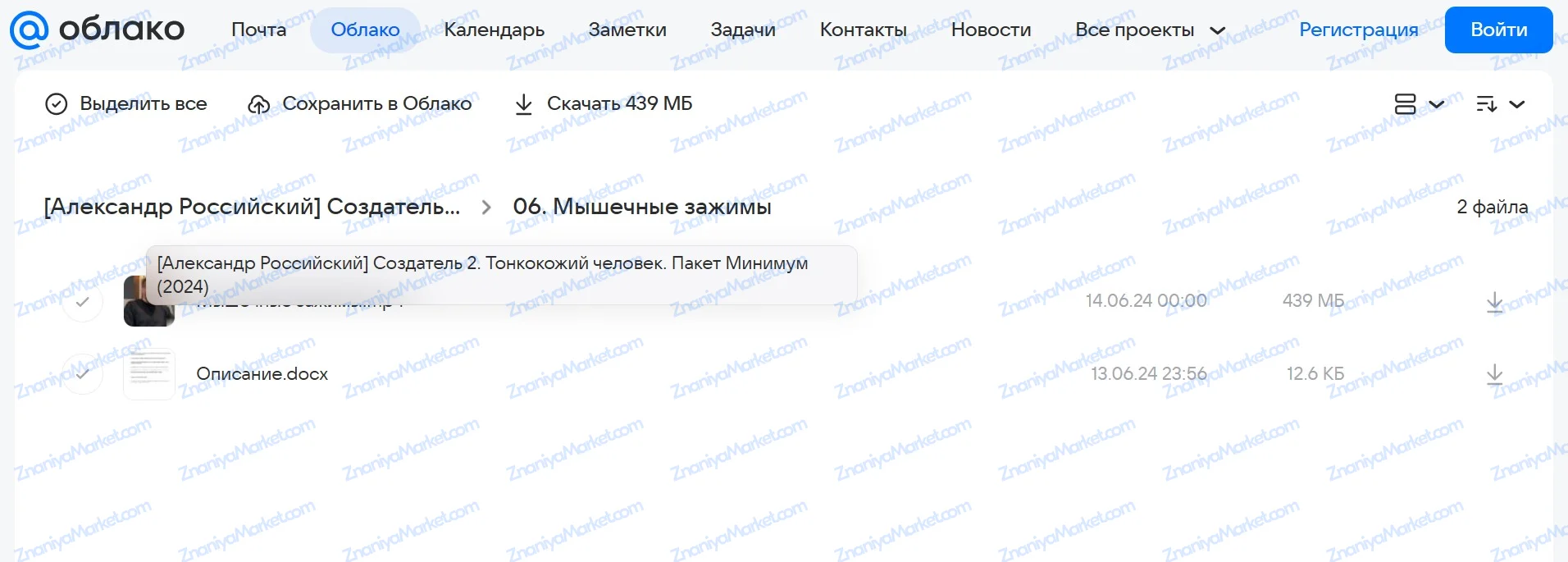 Создатель 2. Тонкокожий человек. Пакет Минимум (Александр Российский) файлы курса на Облако Mail скриншот 5