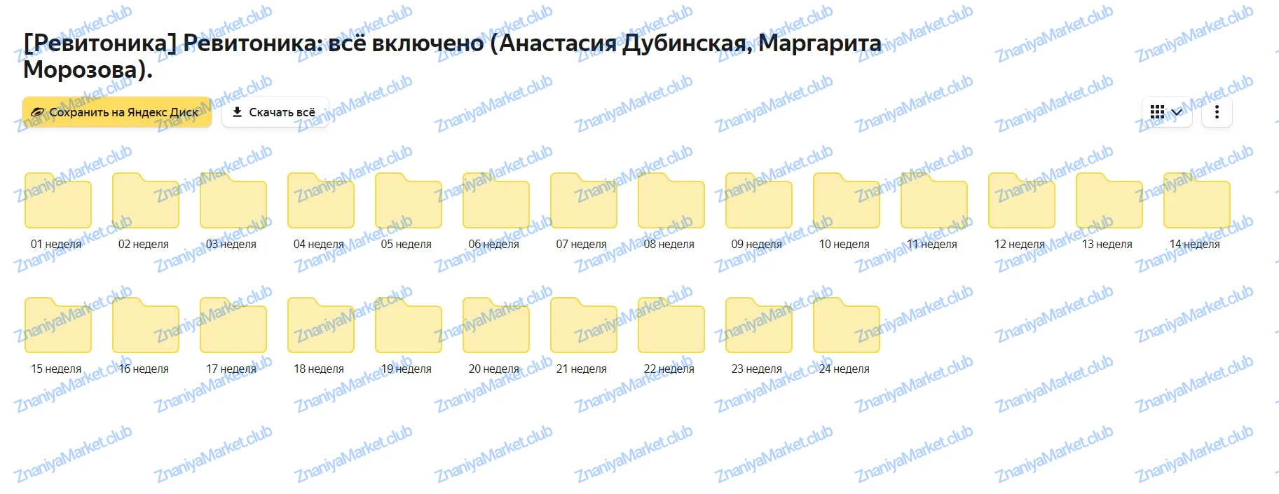 [Ревитоника] Ревитоника: всё включено (Анастасия Дубинская, Маргарита Морозова) файлы курса на Яндекс Диск скриншот 1