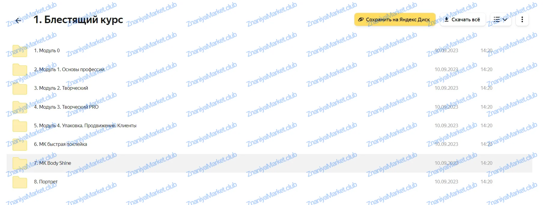 Блестящий курс. Тариф Бизнес (Галина Гулевская) файлы курса на  скриншот 2