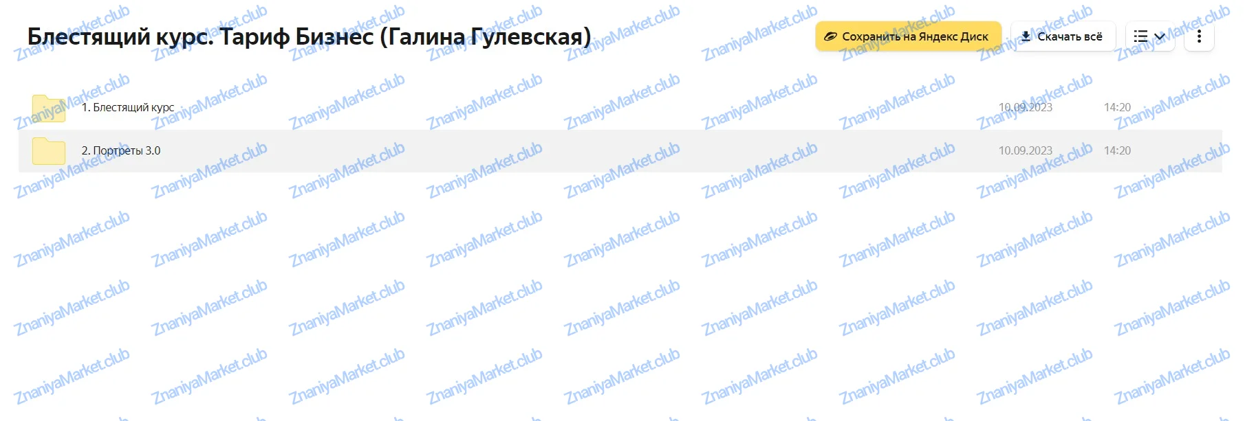 Блестящий курс. Тариф Бизнес (Галина Гулевская) файлы курса на  скриншот 6