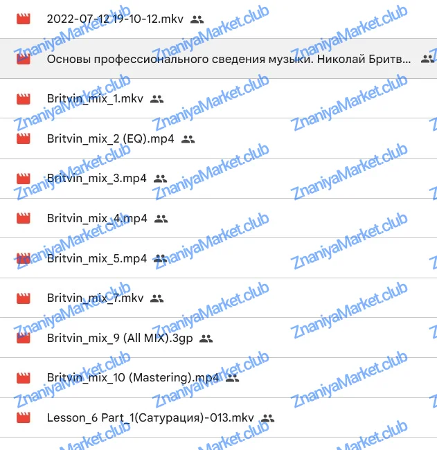 (musicheads) Сведение и мастеринг (Сергей Андронов, Артём Гришин, Николай Бритвин) файлы курса на Гугл диск скриншот 1