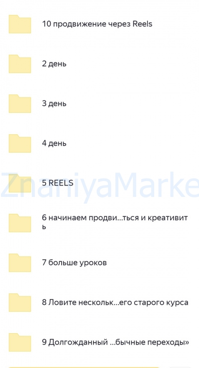 Марафон по Reels & Монтажу (Юлия Курышева) скрин на облаке, фото 2 из 2.