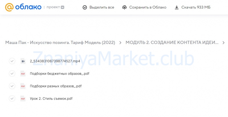 Искусство позинга. Тариф Модель (Маша Пак) скрин на облаке, фото 2 из 2.