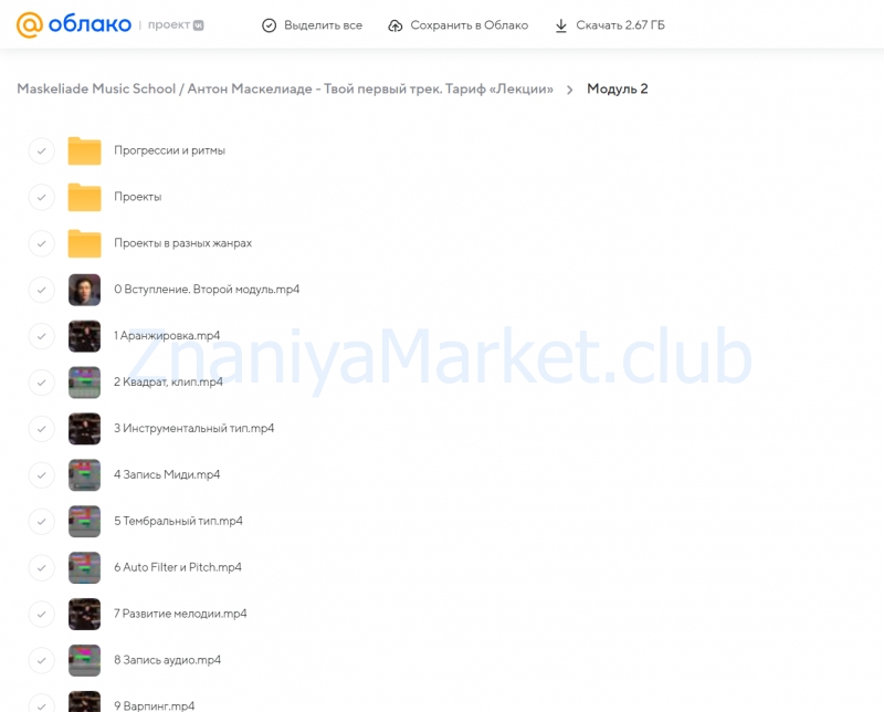 [Maskeliade Music School] Твой первый трек. Тариф Лекции (Антон Маскелиаде) скрин на облаке, фото 2 из 2.