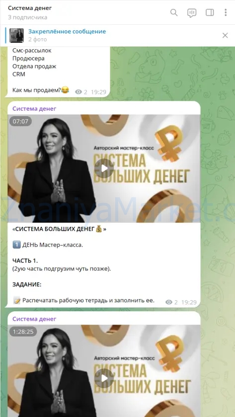 Система больших денег. Тариф За деньги Да (Алена Ковальчук) скрин на облаке, фото 2 из 2.