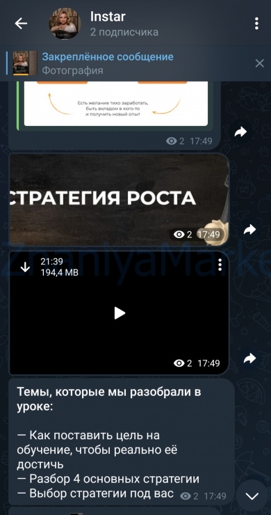 Instar 3.0. Тариф Суперзвезда (Женя Старилова) скрин на облаке, фото 2 из 2.