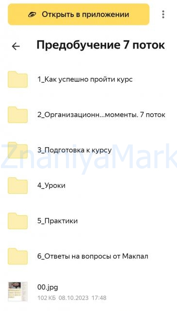 5 элемент. 7 Поток. Август 2023. Тариф Скорость (Макпал Карибжанова) скрин на облаке, фото 2 из 2.