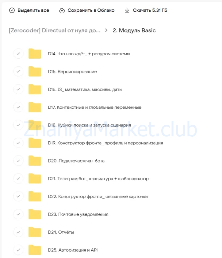 [Zerocoder] Directual: от нуля до PRO (Анна Мозер) скрин на облаке, фото 2 из 2.