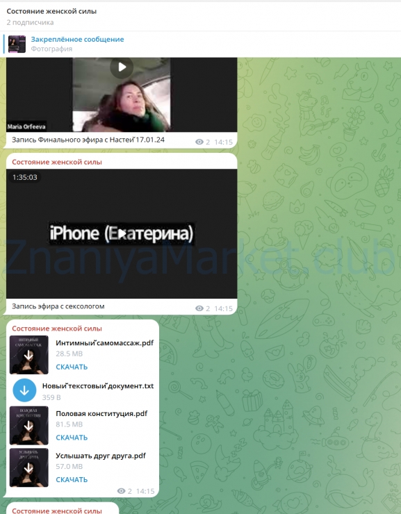 Состояние женской силы. Тариф Глубина с поддержкой (Анастасия Пилецкая) скрин на облаке, фото 2 из 2.