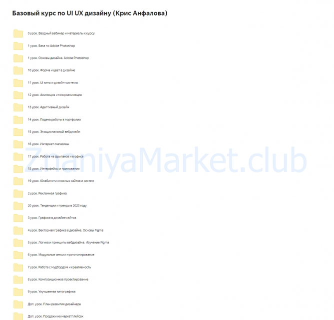 [DesignWithLove] Базовый курс по UI/UX дизайну. Тариф Самостоятельный (Крис Анфалова) скрин на облаке, фото 2 из 2.
