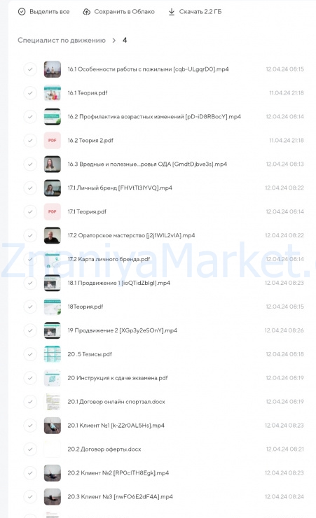 [Академия МЕЛ] Обучение на специалиста по движению. Тариф Премиум 2024 (Ольга Мелякова) скрин на облаке, фото 2 из 2.