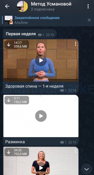 Метод Усмановой. Фитнес-программа. Тариф Продвинутый (Екатерина Усманова) скрин на облаке, фото 2 из 2.