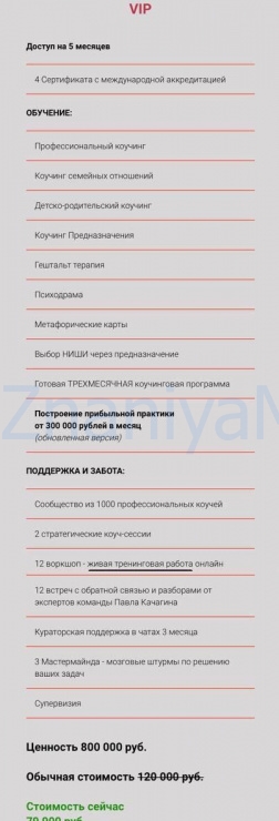 Коучинг + Психология. Тариф Vip (Павел Качагин) скрин на облаке, фото 2 из 2.