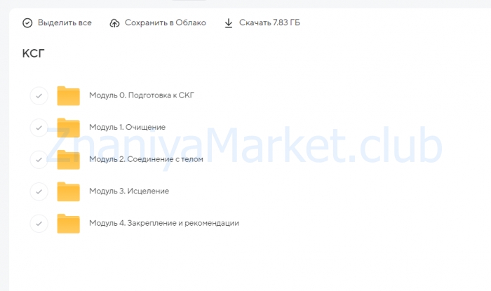 Курс по Каскадному Сухому Голоданию. Тариф Я Сама (Алла Воронкова) скрин на облаке, фото 2 из 2.
