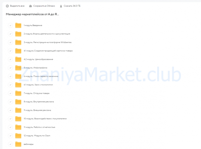 Менеджер маркетплейсов от А до Я. Тариф Профессионал (Виталий Окунев) скрин на облаке, фото 2 из 2.