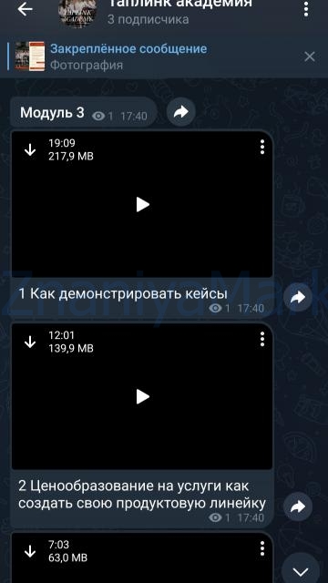 Taplink Academy. Тариф Изучу сам (Ульяна Матусевич) скрин на облаке, фото 2 из 2.