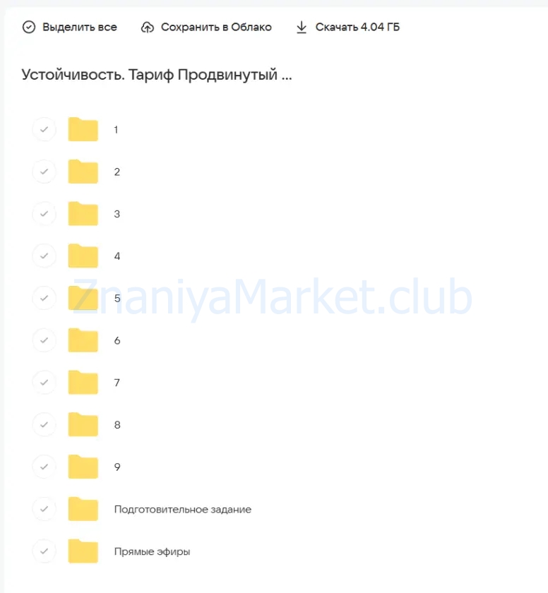 Устойчивость. Тариф Продвинутый (Александра Алексеева) скрин на облаке, фото 2 из 2.