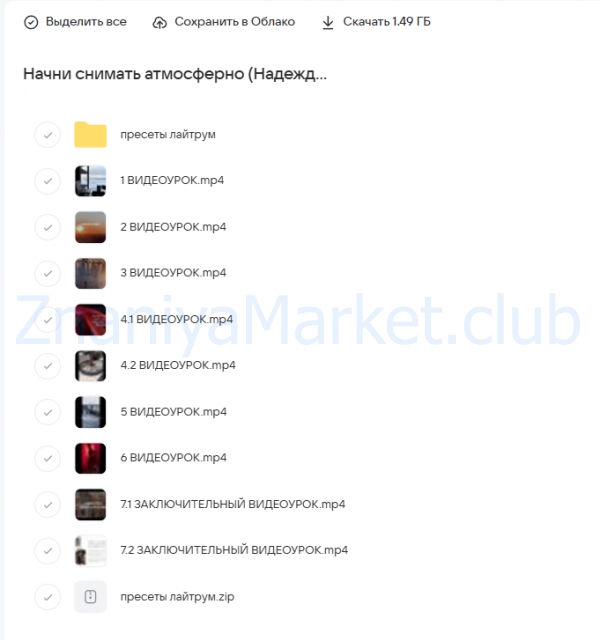 Начни снимать атмосферно (Надежда Пышкина) скрин на облаке, фото 2 из 2.