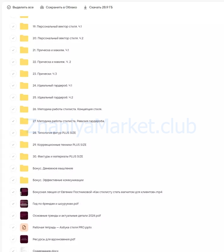 Азбука стиля PRO 2024. Тариф Базовый (Анна Чигиринских) скрин на облаке, фото 2 из 2.