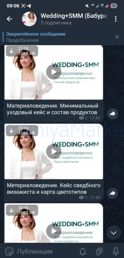 Wedding+SMM. Тариф Самостоятельный (Софья Бабурина) скрин на облаке, фото 2 из 2.