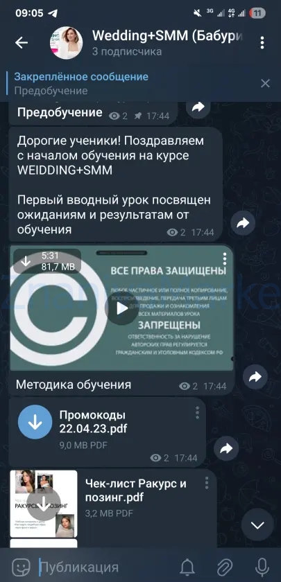 Wedding+SMM. Тариф Самостоятельный (Софья Бабурина) скрин на облаке, фото 2 из 2.