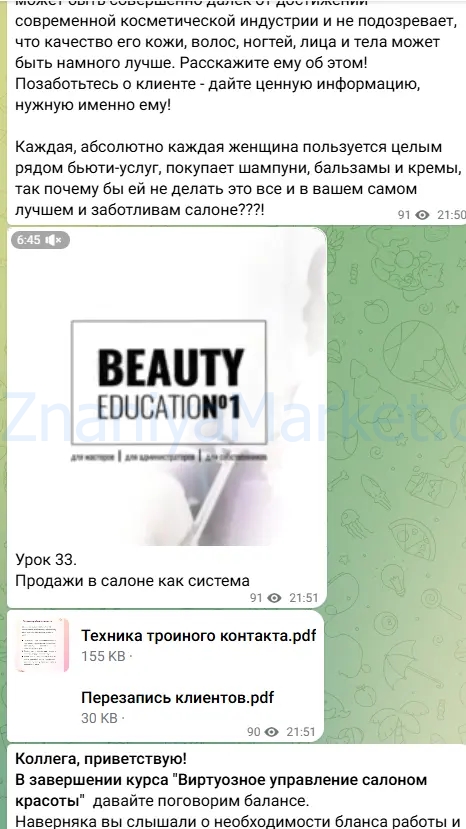 Виртуозное управление салоном 3.0. Тариф Эконом (Ирина Михина) скрин на облаке, фото 2 из 2.
